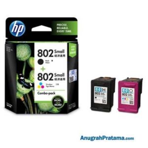 HP 802 2-pack Small Black/Tri-color Original Ink Cartridges (CR312AA)