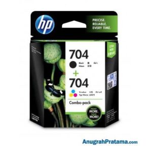 HP 704 2-pack Black/Tri-color Original Ink Advantage Cartridges (F6V33AA)