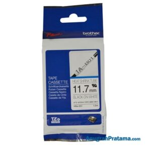 BROTHER HSe-231 Heat Shrink Tube Tape Cassette (Black on White, 11.7mm wide)