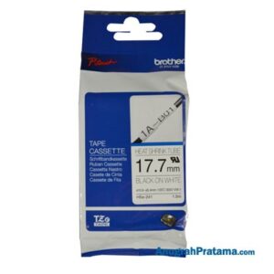 BROTHER HSe-241 Heat Shrink Tube Tape Cassette (Black on White, 17.7mm wide)