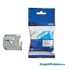 BROTHER M-K231 Labelling Tape Cassette (Black on White, 12 mm)