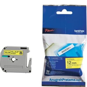 BROTHER M-K631 Labelling Tape Cassette (Black on Yellow, 12 mm)