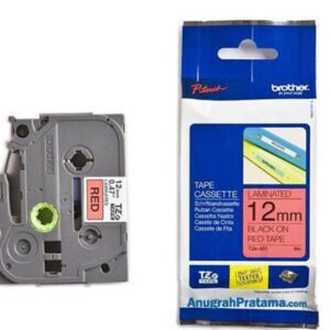 BROTHER TZe-431 Labelling Tape Cassette (Black on Red, 12mm wide)