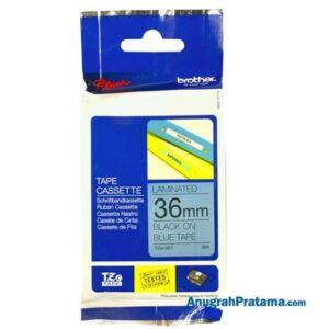BROTHER TZe-561 Labelling Tape Cassette (Black on Blue, 36mm wide)