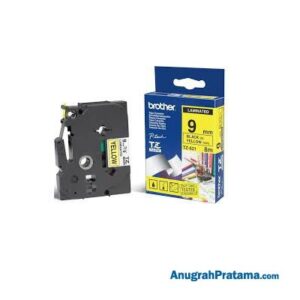 BROTHER TZe-621 Labelling Tape Cassette (Black on Yellow, 9mm wide)