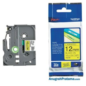 BROTHER TZe-631 Labelling Tape Cassette (Black on Yellow, 12mm wide)