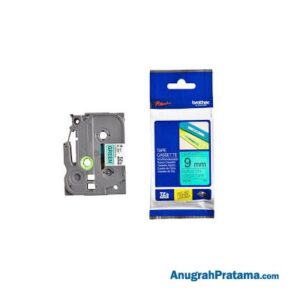 BROTHER TZe-721 Labelling Tape Cassette (Black on Green, 9mm wide)