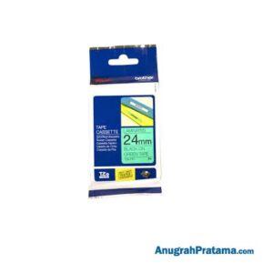 BROTHER TZe-751 Labelling Tape Cassette (Black on Green, 24mm wide)