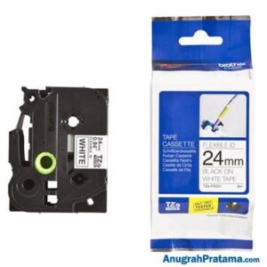 BROTHER TZe-FX251 Labelling Tape Cassette (Black on White Flexible-ID, 24mm wide)