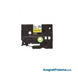 BROTHER TZe-FX621 Labelling Tape Cassette (Black on Yellow Flexible-ID, 9mm wide)