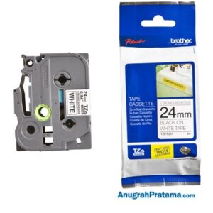 BROTHER TZe-S251 Labelling Tape Cassette (Black on White Strong Adhesive, 24mm wide)