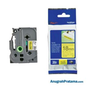 BROTHER TZe-S641 Labelling Tape Cassette (Black on Yellow Strong Adhesive, 18mm wide)