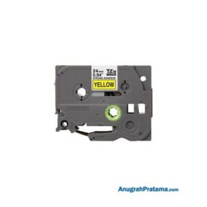 BROTHER TZe-S651 Labelling Tape Cassette (Black on Yellow Strong Adhesive, 24mm wide)