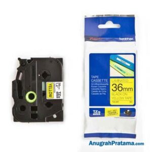 BROTHER TZe-S661 Labelling Tape Cassette (Black on Yellow Strong Adhesive, 36mm wide)