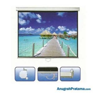 D-LIGHT EWSDL3636RL 140 Inch Motorized Wall Screen Projector