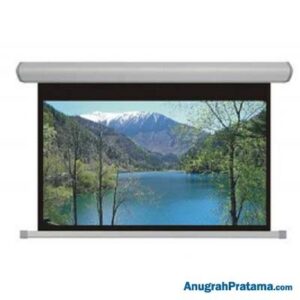 BRITE DMR-1818 70 Inch Motorized Deluxe White Projector Screen (178x178)