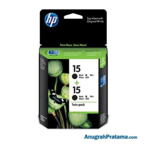 HP 15 2-pack Black Original Ink Cartridges (CC626AA)