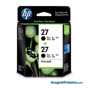 HP 27 Black Twin Pack Ink Cartridge (CC621AA)