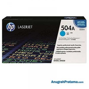 HP 504A Cyan Original LaserJet Toner Cartridge (CE251A)
