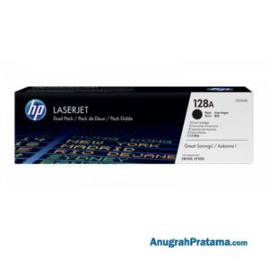 HP 128A 2-pack Black Original LaserJet Toner Cartridges (CE320AD)