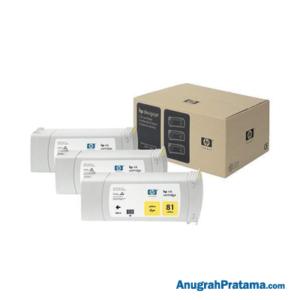 HP 81 3-pack 680-ml Yellow DesignJet Dye Ink Cartridges (C5069A)