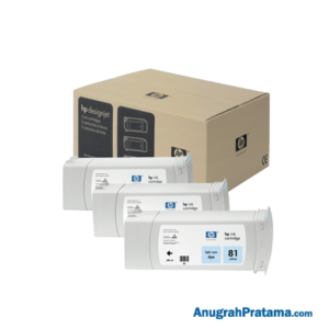 HP 81 3-pack 680-ml Light Cyan DesignJet Dye Ink Cartridges (C5070A)