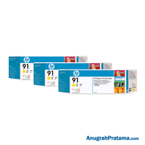 HP 91 3-pack 775-ml Yellow DesignJet Pigment Ink Cartridges (C9485A)