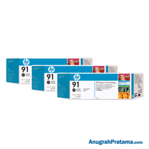 HP 91 3-pack 775-ml Matte Black DesignJet Pigment Ink Cartridges (C9480A)