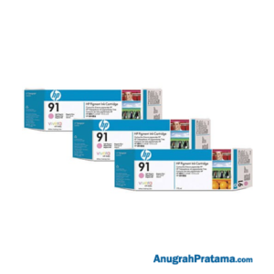HP 91 3-pack 775-ml Light Magenta DesignJet Pigment Ink Cartridges (C9487A)