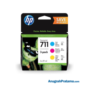 HP 711 3-pack 29-ml Cyan/Magenta/Yellow Ink Cartridges (P2V32A)