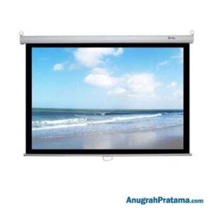 WORLD 120x120 Inch 1:1 Ratio Motorized Projector Screen - Glass Beaded
