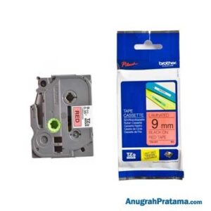 BROTHER TZe-421 Labelling Tape Cassette (Black on Red, 9mm wide)