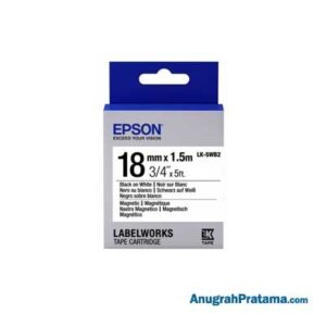EPSON LK-5WB2 18mm Black On White Magnetic - C53S655418