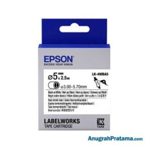 EPSON LK-4WBA5 Black On White HT Shrink DIA.5 - C53S654520