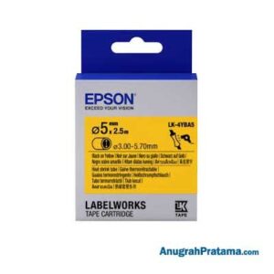 EPSON LK-4YBA5 Black On Yellow HT Shrink DIA.5 - C53S654522