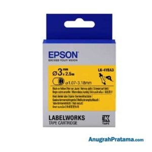 EPSON LK-4YBA3 Black On Yellow HT Shrink DIA.3 - C53S654521