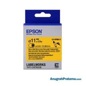 EPSON LK-6YBA11 Black On Yellow HT Shrink DIA.11 - C53S656516