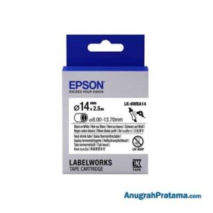 EPSON LK-6WBA14 Black On White HT Shrink DIA.14 - C53S656515