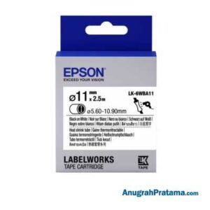 EPSON LK-6WBA11 Black On White HT Shrink DIA.11 - C53S656514
