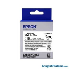 EPSON LK-7WBA21 Black On White HT Shrink DIA.21 - C53S657512