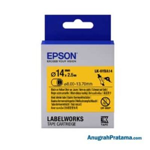 EPSON LK-6YBA14 Black On Yellow HT Shrink DIA.14 - C53S656517
