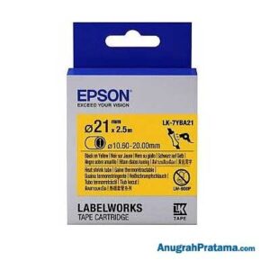 EPSON LK-7YBA21 Black On Yellow HT Shrink DIA.21 - C53S657513