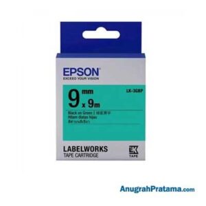 EPSON LK-3GBP 9MM Black On Green - C53S653504