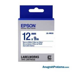 EPSON LK-4WLN 12MM Blue On White Tape - C53S654503