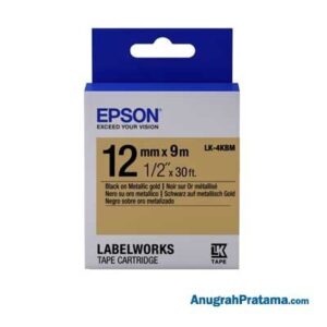 EPSON LK-4KBM 12MM Black On Gold Tape - C53S654507