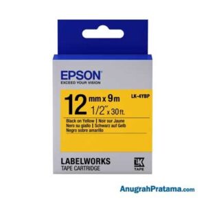 EPSON LK-4YBP 12MM Black On Yellow Tape - C53S654515