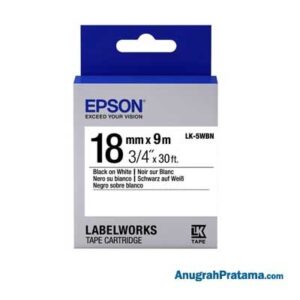 EPSON LK-5WBN 18MM Black On White Tape - C53S655501
