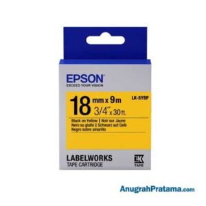 EPSON LK-5YBP 18MM Black On Yellow Tape - C53S655514