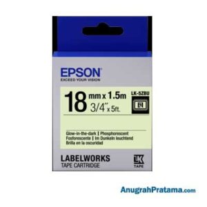 EPSON LK-5ZBU 18MM Black On Glow In The Dark Tape - C53S655513