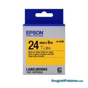 EPSON LK-6YBP 24MM Black On Yellow Tape - C53S656507